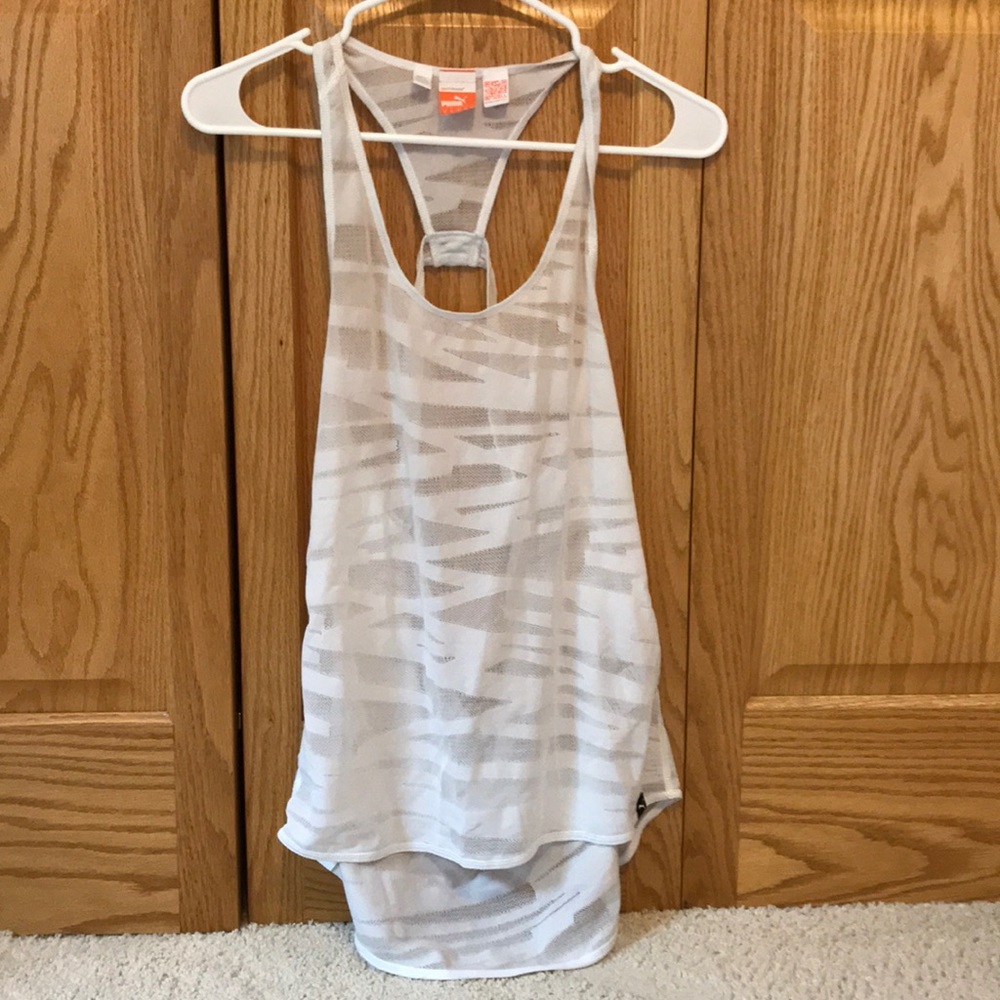 White camo pattern see through tank